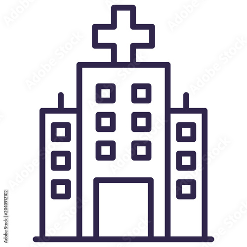 Canvas Print Hospital Icon