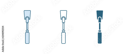 Φωτογραφία Blue Leather whip icon isolated on white background