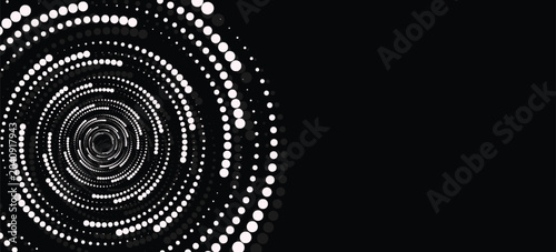 Foto Spiral sound wave rhythm line dynamic abstract vector background