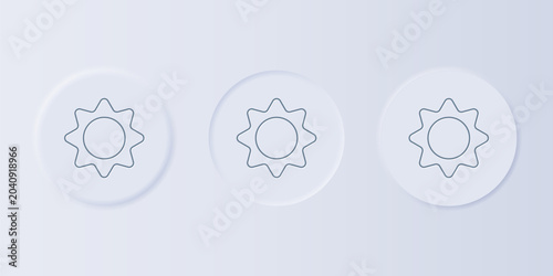 Photos Grey Sun icon isolated on grey background