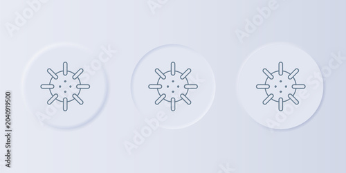Foto Grey Naval mine icon isolated on grey background
