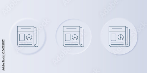 Foto Grey News icon isolated on grey background