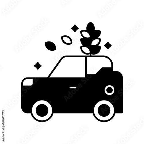 Eco car icon