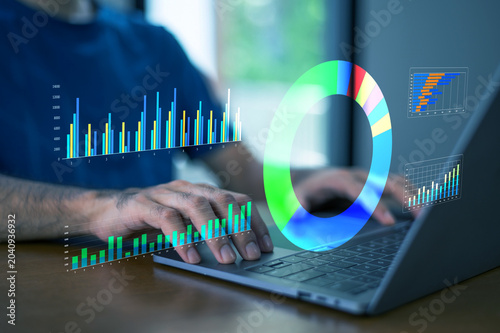 Investors analyze financial data to investment asset allocation.