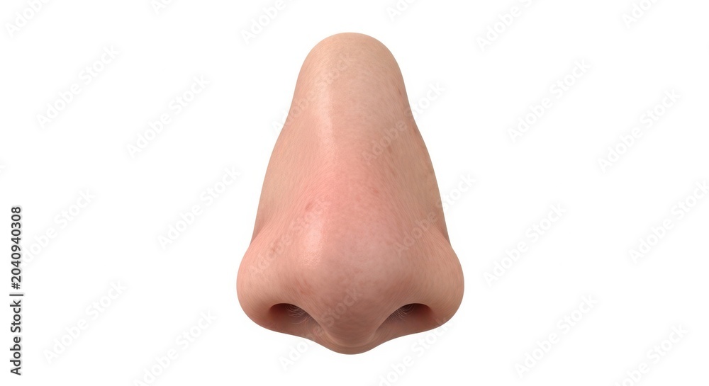 Fototapeta premium Isolated realistic human nose close-up