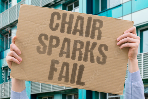 Fotografie "Chair sparks fail" Electric execution often malfunctions