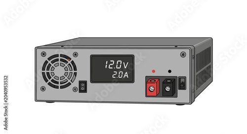 Bild auf Leinwand DC power supply with digital display.