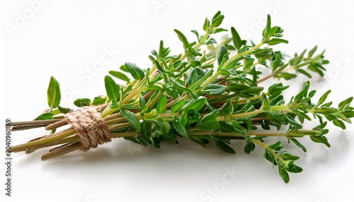 isolated fresh thyme on a white background