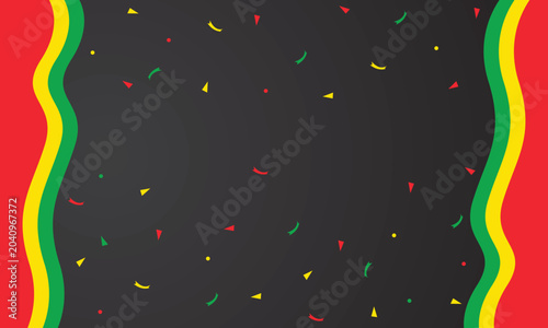 Billede på lærred Juneteenth Celebration Background Banner Vector Design