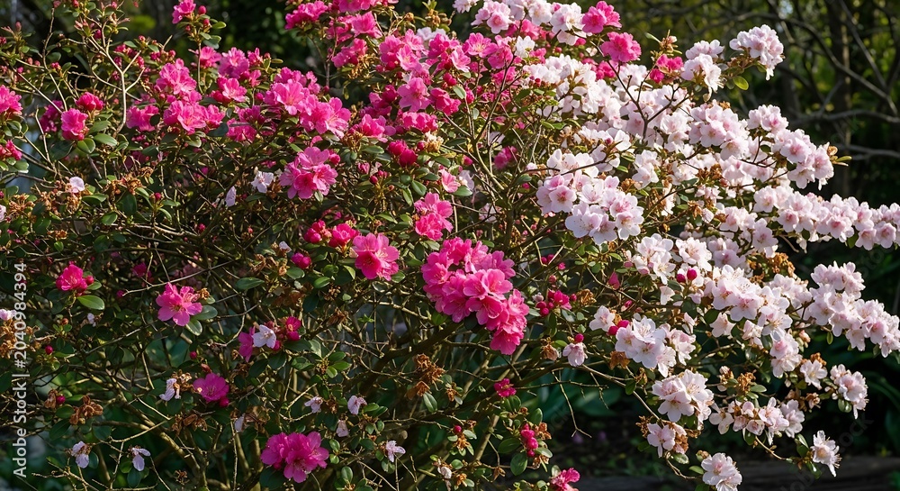 Obraz premium Vibrant Pink and White Flower Blooms.