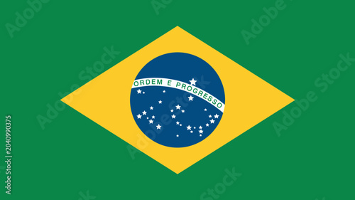 national flag of brazil vector country symbol green yellow blue stars ordem progresso graphic design nation identity south america culture patriotism