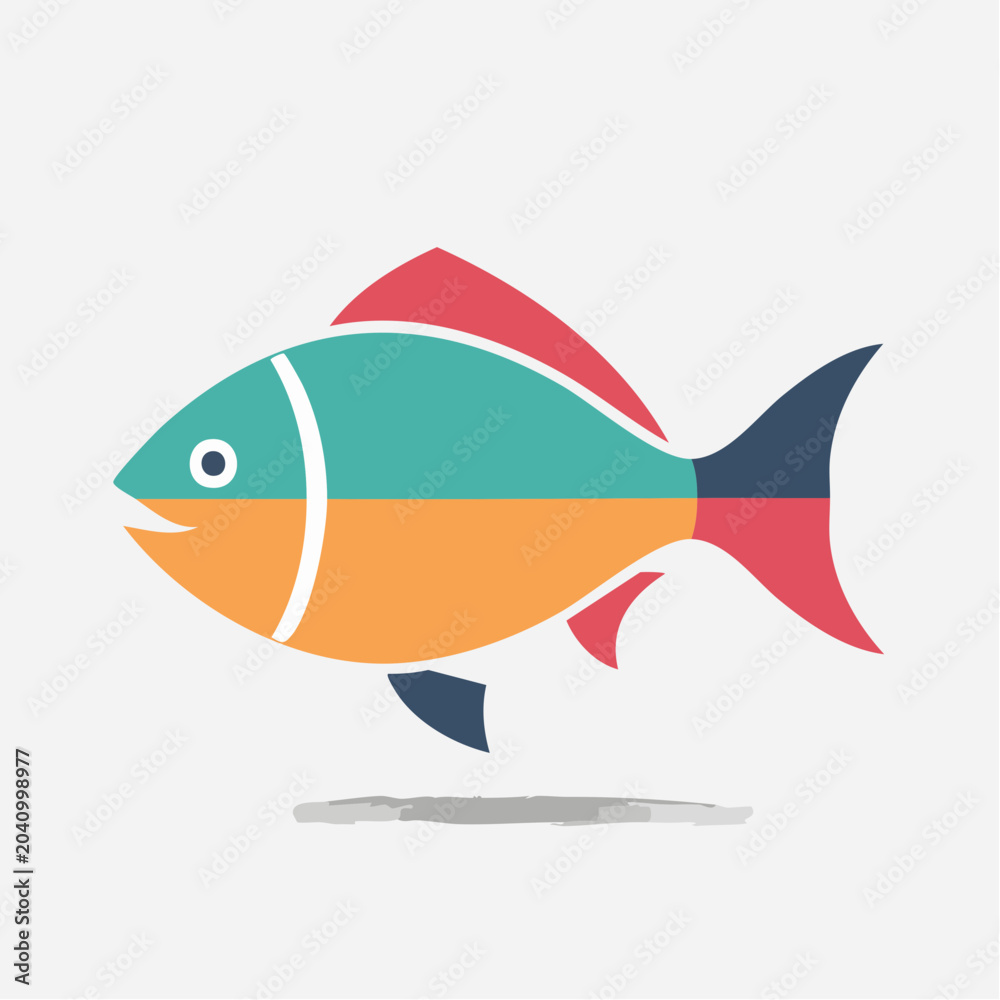 Fototapeta premium Stylized Fish Illustration