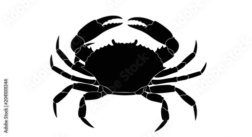 Foto Black silhouette of a crab.