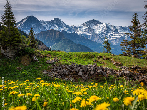 Bilde på lerret Eiger, Möchte und Jungfrau