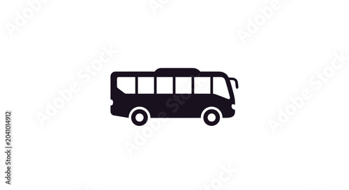 Fotografia Black silhouette of a bus.