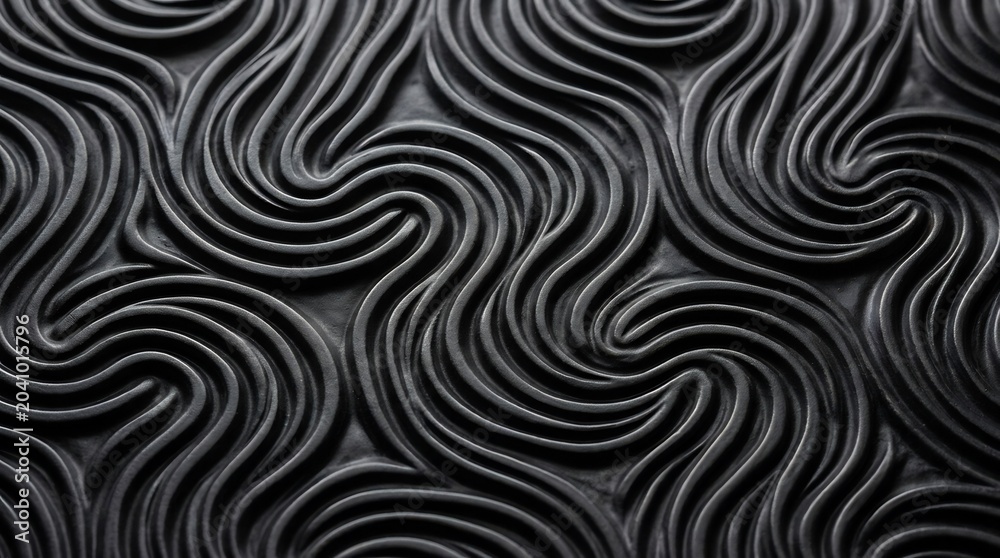 Obraz premium Abstract Swirling Dark Gray Textured Pattern Background.