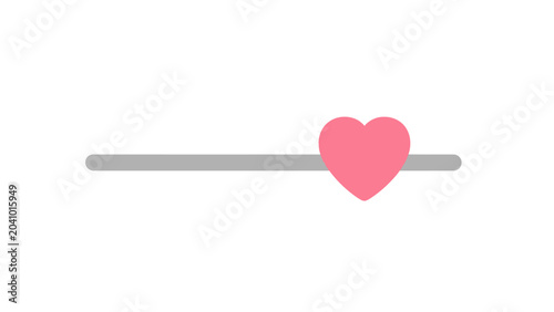 Foto Pink heart on a line.