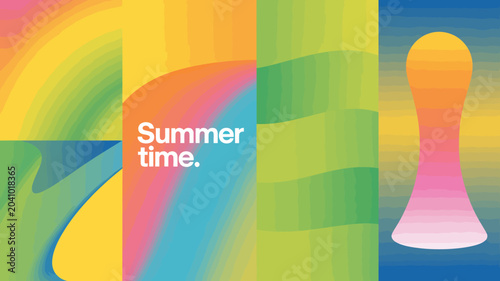 Foto summer time colorful gradient background abstract vibrant seasonal graphic desig