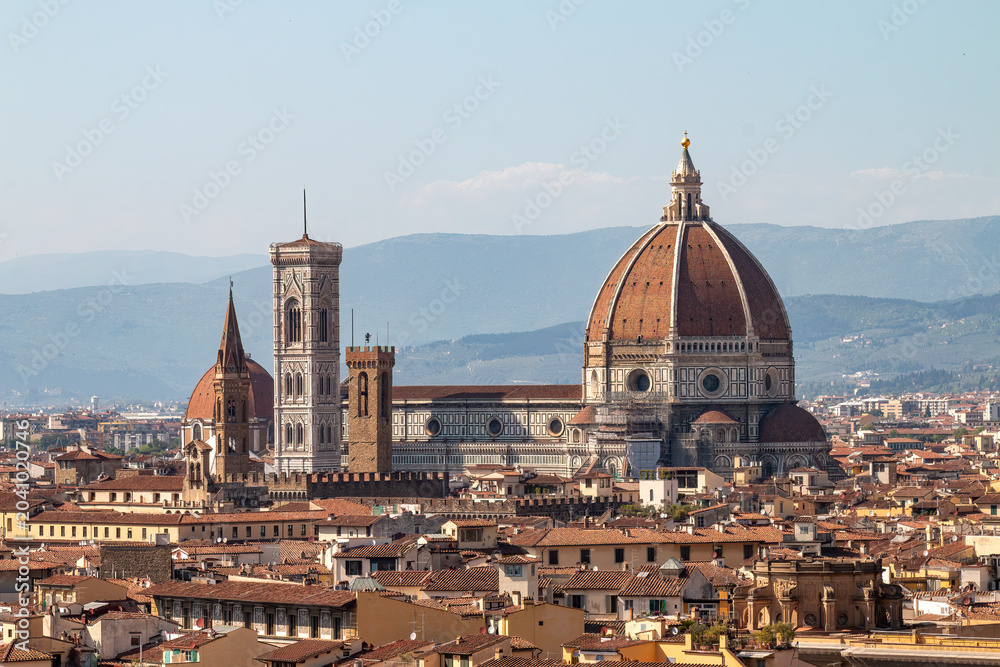 Fototapeta premium Florence Skyline with Duomo Cathedral and Giotto Bell Tower