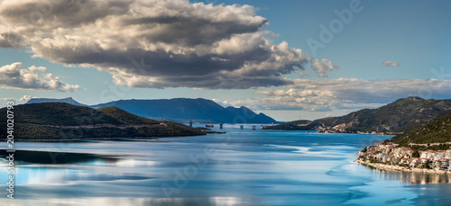 Bild auf Leinwand View of Neum Bay from the city of Neum in Bosnia and Herzegovina
