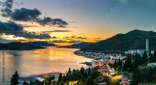 Konstfotografi View of Neum Bay from the city of Neum in Bosnia and Herzegovina