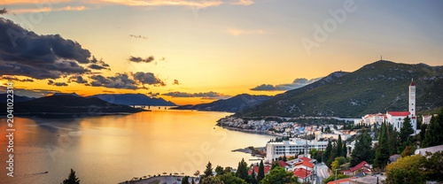 Schilderij op canvas View of Neum Bay from the city of Neum in Bosnia and Herzegovina