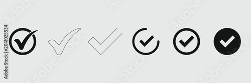 Photos Checkmark and tick icons in various styles and formats
