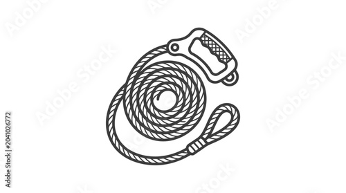 Принти на полотні Water ski tow rope with handle grip icon.