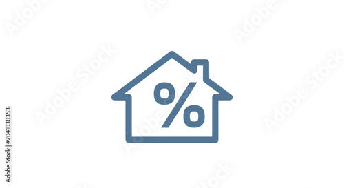 Fotografija House with percentage sign symbol.