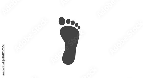 Tablou pe pânză Human Footprint Silhouette Closeup.