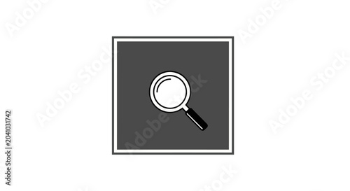 Canvas-taulu Magnifying glass on dark background.