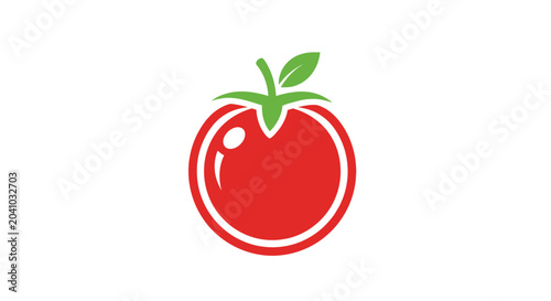 Fresh Red Apple Fruit Icon.