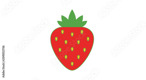 Fresh red strawberry fruit illustration.