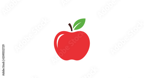 Fresh Red Apple Fruit Single Object.