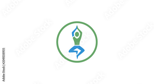 Foto Green and blue pen nib logo.