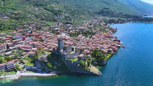 View of Malcesine on the shore of Lake Garda, Italy