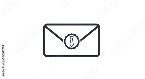 Fotografie Envelope with wax seal icon.