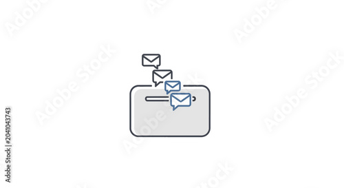 Photos Emails going into a mailbox.