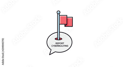 Schilderij op canvas Flag Reporting Corruption Symbol.