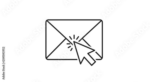 Konstfotografi Email icon with cursor clicking.