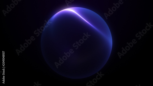 Minimal glowing sphere smooth digital mesh. Blue indigo neon energy orb. Ultramarine navy luminous gradient glow. Futuristic plasma surface form. Abstract tech on deep cosmic backdrop Futuristic 