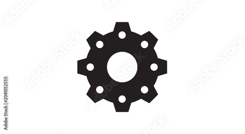 Tableau sur toile gear icon on white background mechanical settings