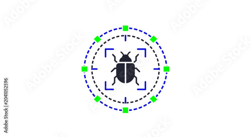 Cuadro en lienzo Black beetle bug insect pest.