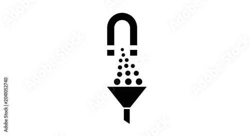 Bild auf Leinwand Black shower head with water drops.