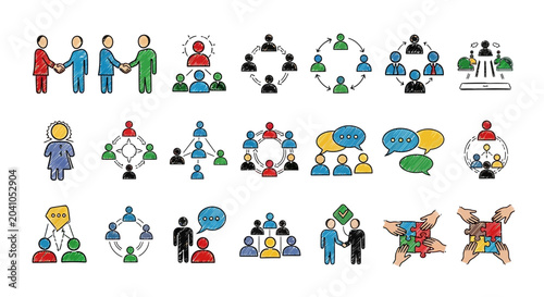 Foto People Communicating and Connecting Together.