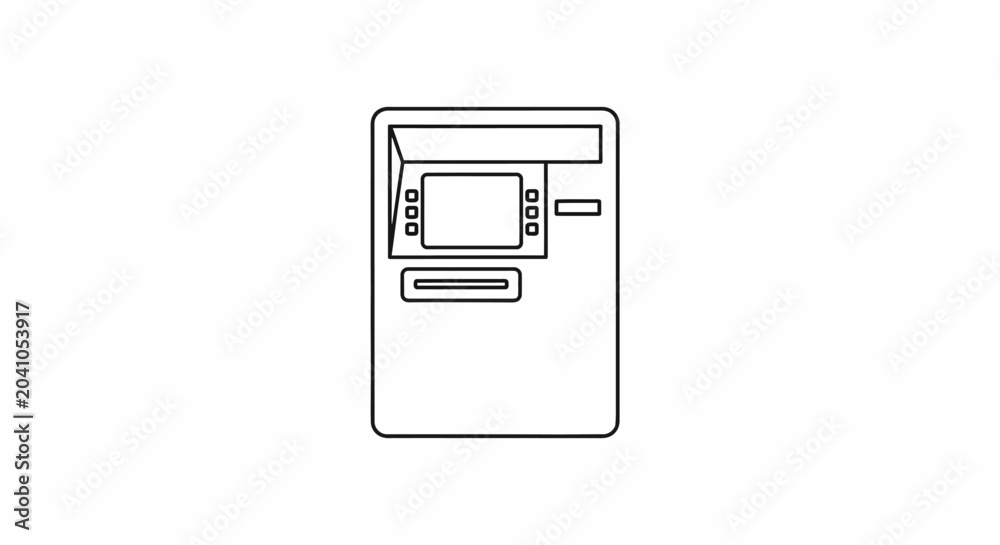 Fototapeta premium Automatic Teller Machine Terminal Closeup.