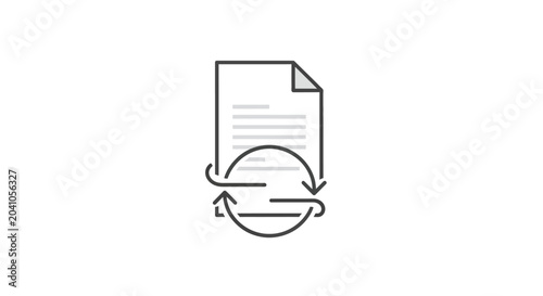 Фотография Document exchange icon with arrows.