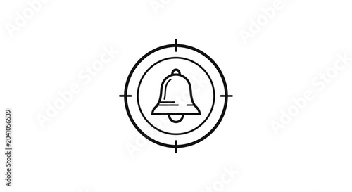 Foto Bell Icon in Crosshair Target.