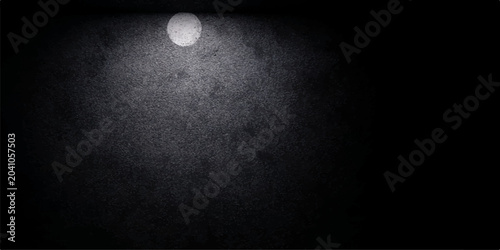 Tableau sur toile A bright full moon casts a luminous glow across the dark night sky, throwing a s
