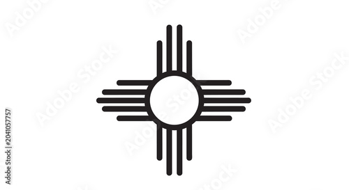 zia symbol on white background new mexico